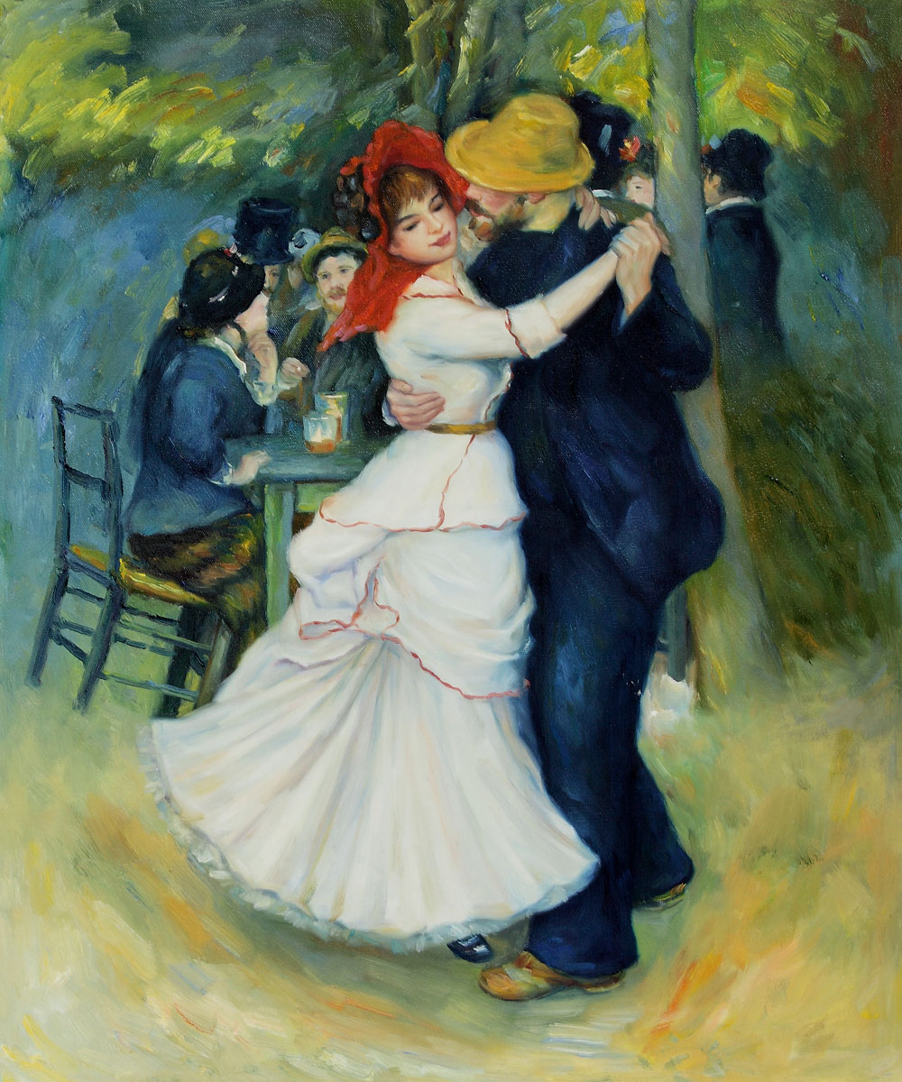 Dance at Bougival Art - Pierre Auguste Renoir Painting